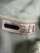 VINTAGE FILA Zip-Up Track Jacket M | 90s Ribbed Style | Παστέλ Μέντα